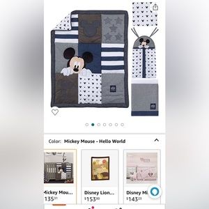 Mickey nursery set
